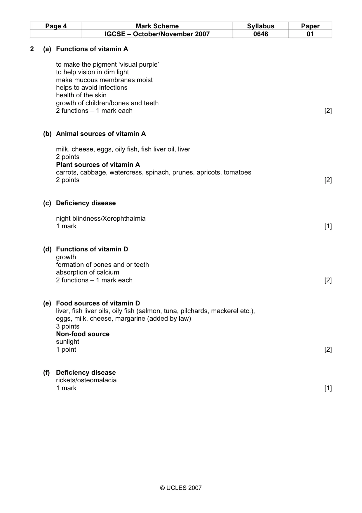 Mark scheme, page 4 of 13