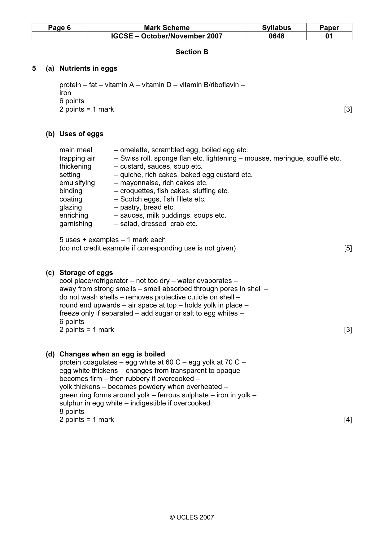 Mark scheme, page 6 of 13