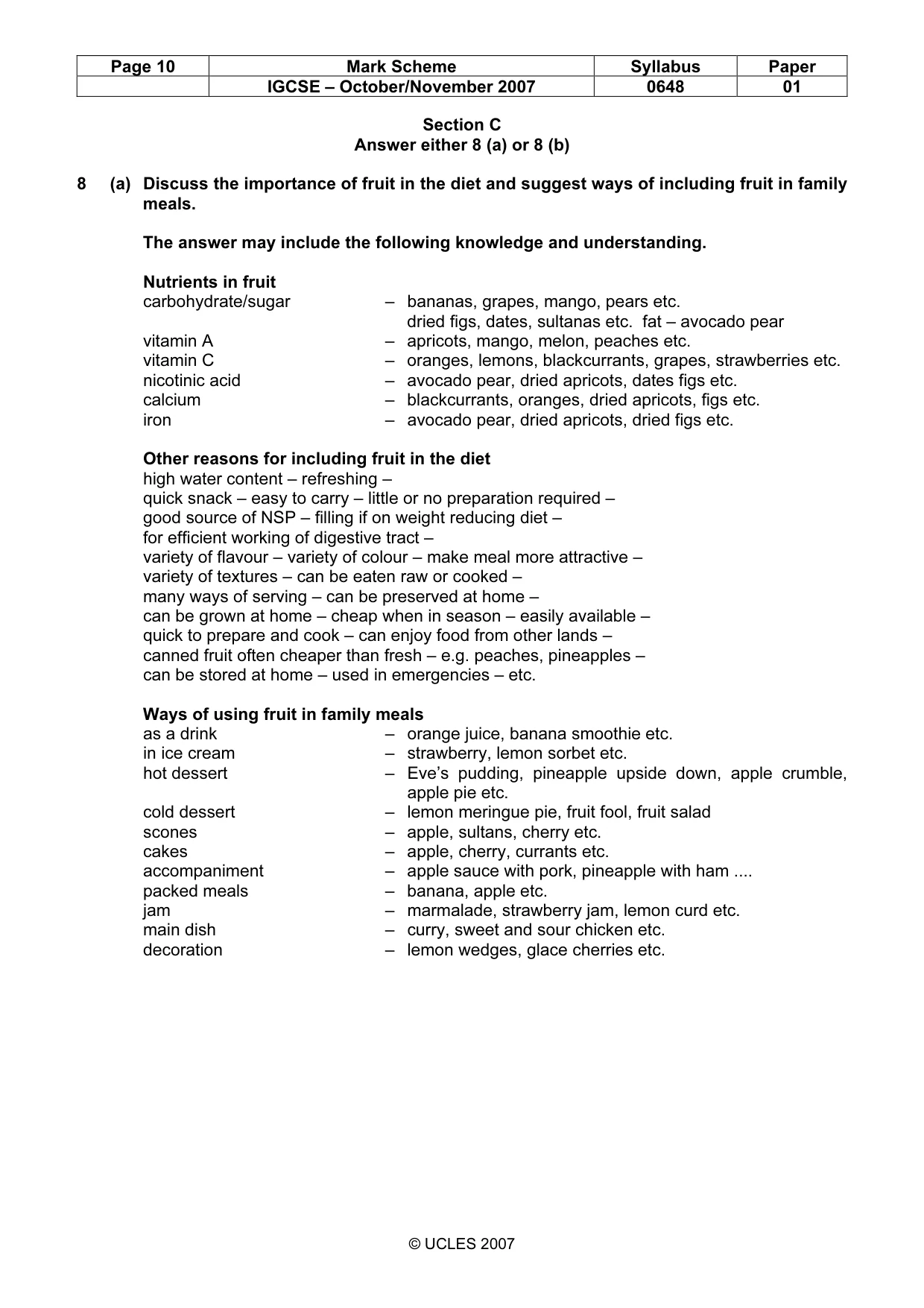 Mark scheme, page 10 of 13