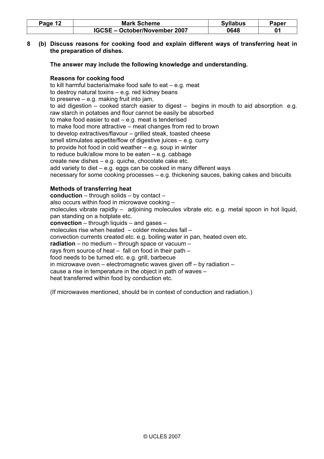 Mark scheme, page 12 of 13