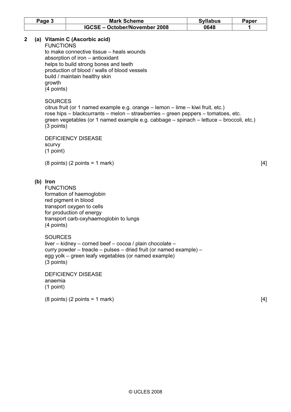 Mark scheme, page 3 of 13