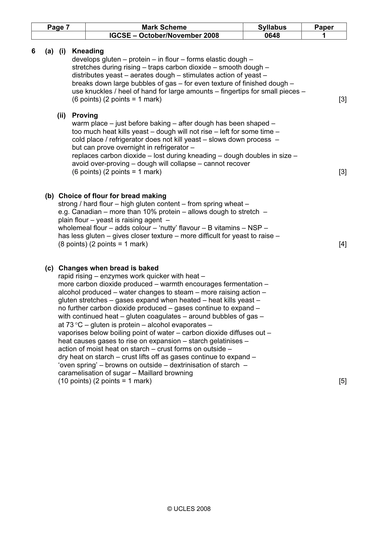 Mark scheme, page 7 of 13