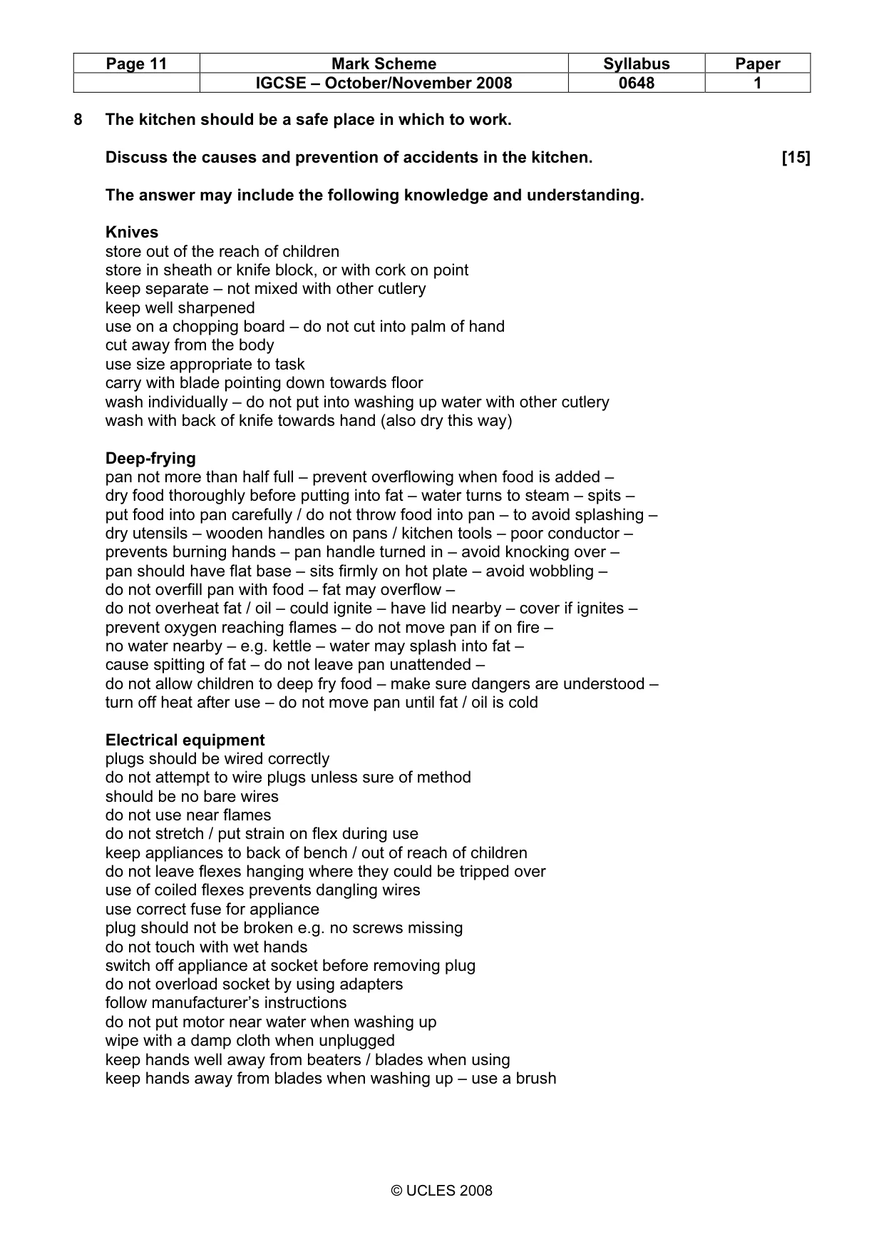 Mark scheme, page 11 of 13