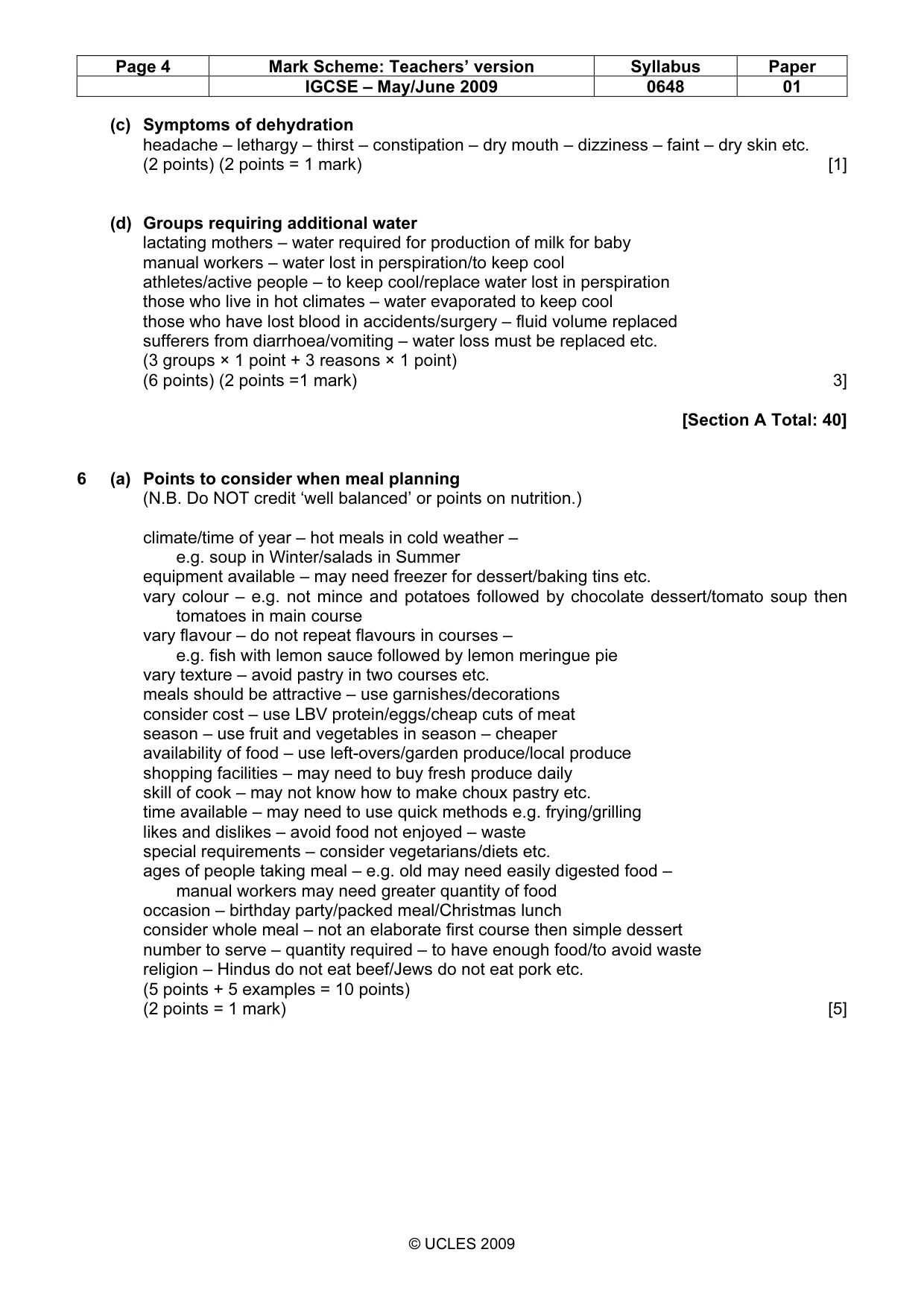 Mark scheme, page 4 of 12