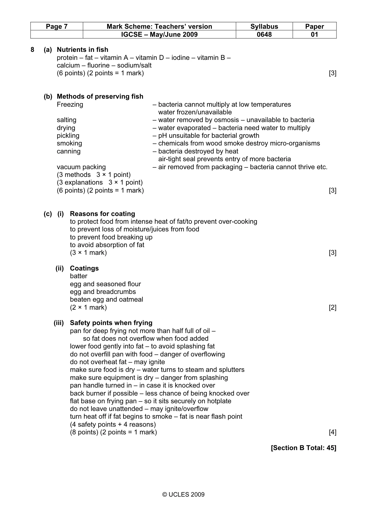 Mark scheme, page 7 of 12