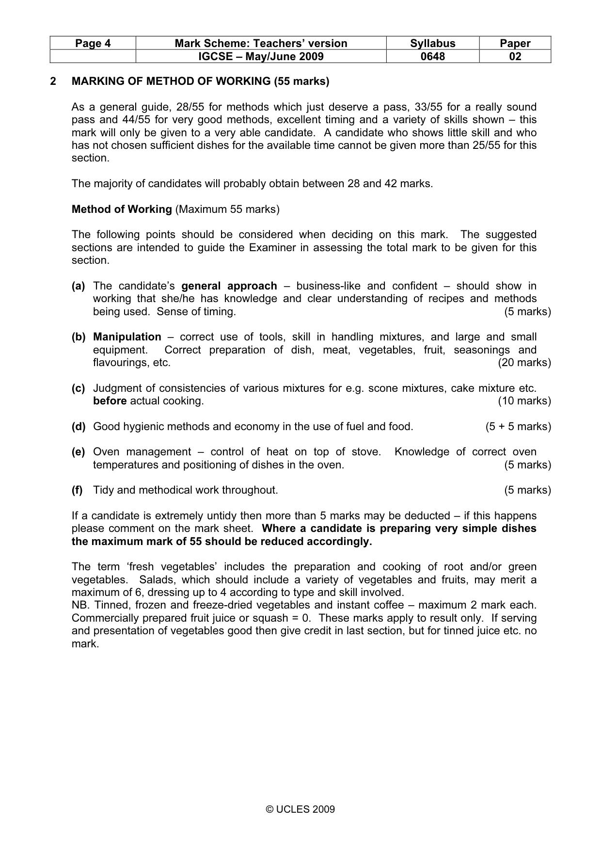 Mark scheme, page 4 of 7