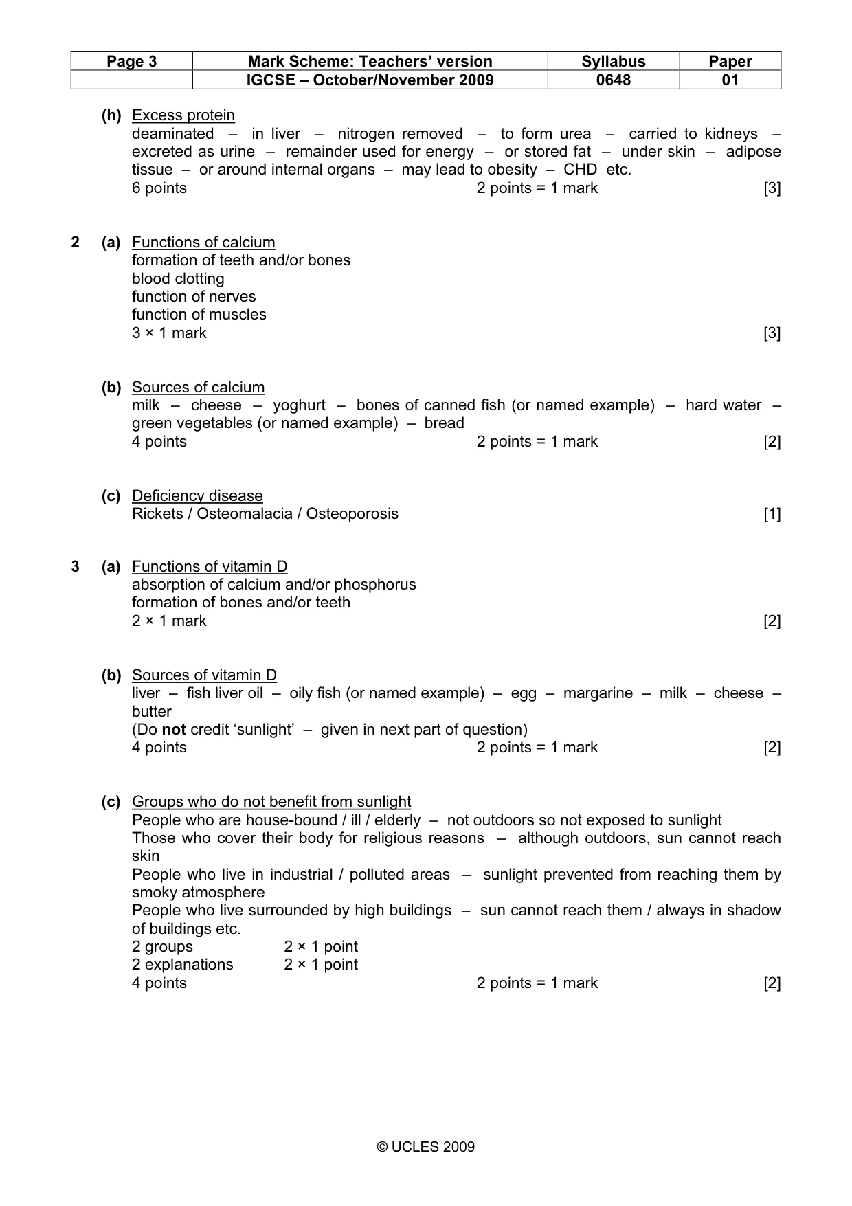 Mark scheme, page 3 of 11