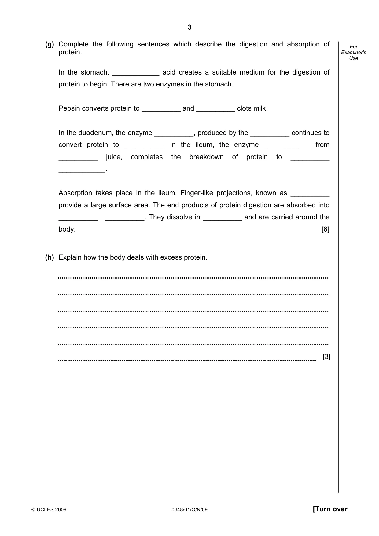 Cambridge IGCSE Food and Nutrition 0648 2009 Oct/Nov Paper 1 · Variant 1 question paper, page 3 of 16