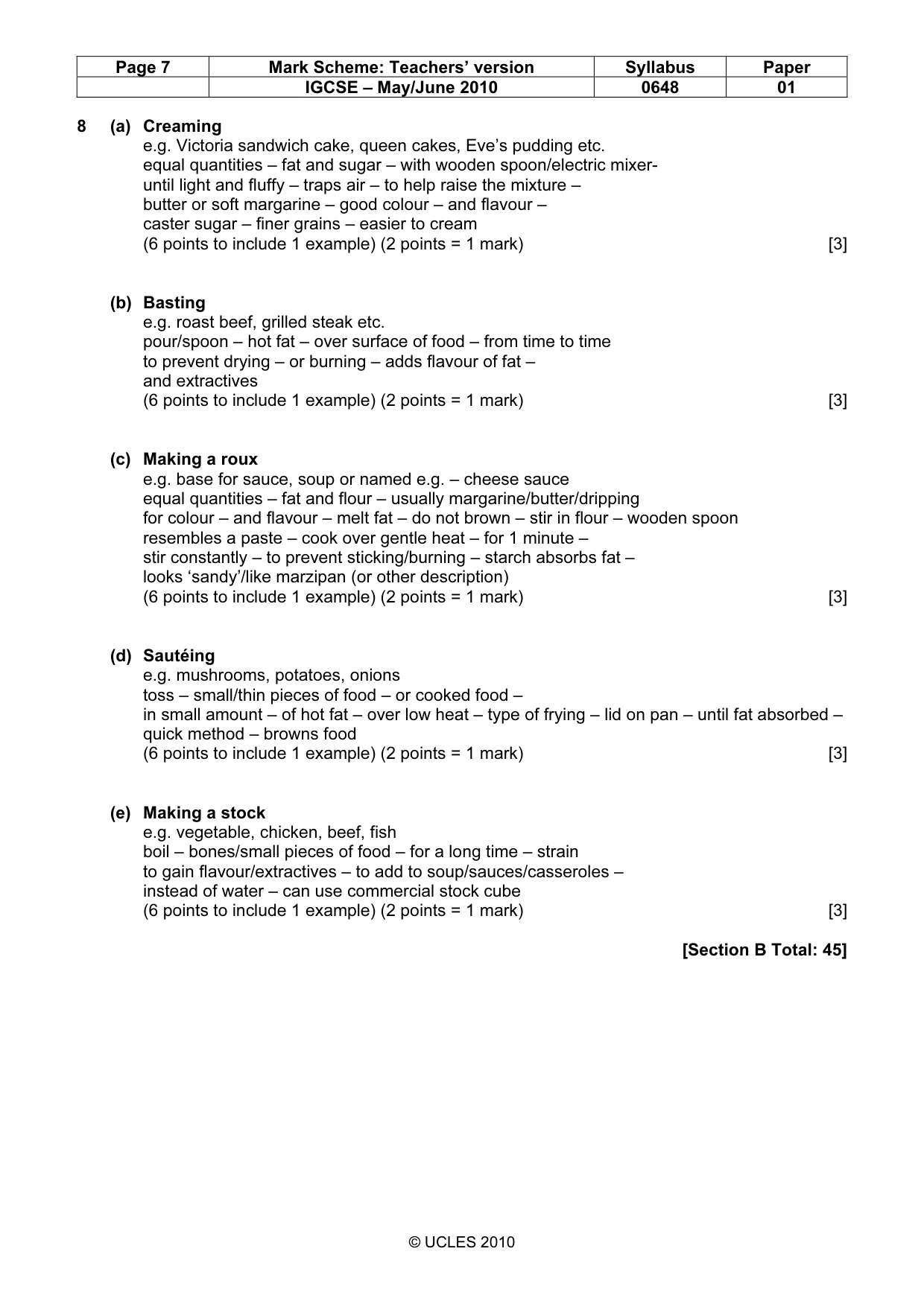 Mark scheme, page 7 of 12
