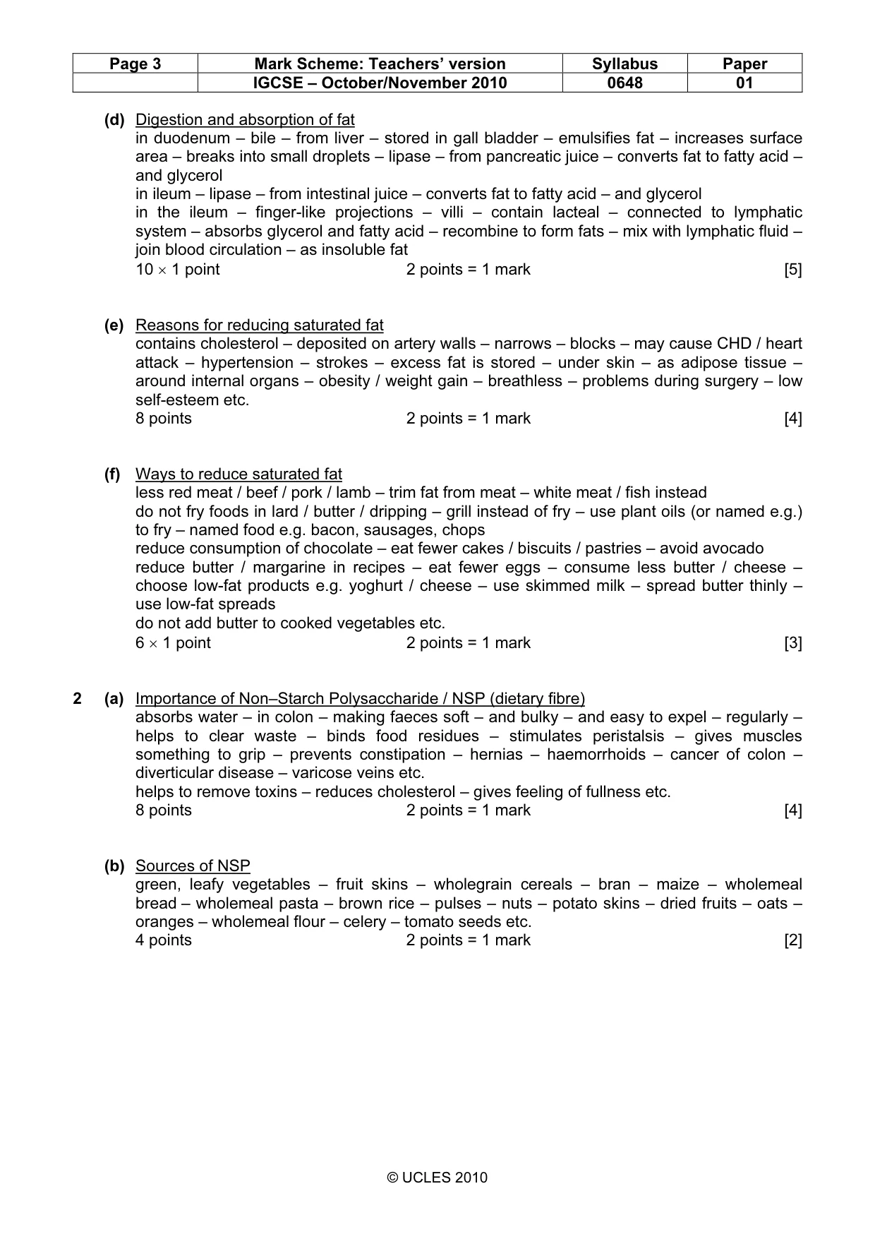 Mark scheme, page 3 of 11