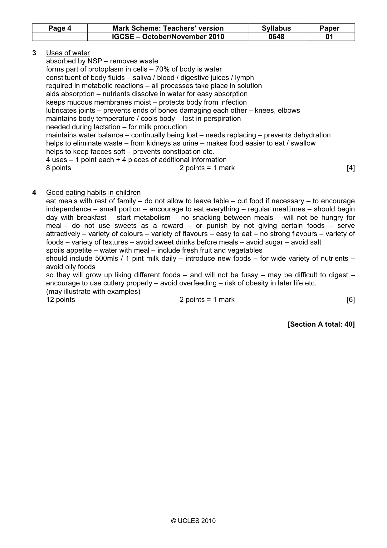 Mark scheme, page 4 of 11