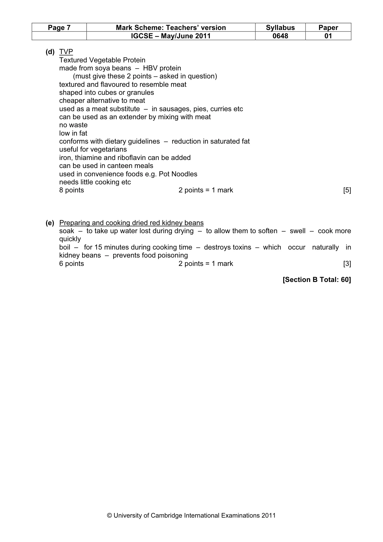 Mark scheme, page 7 of 12