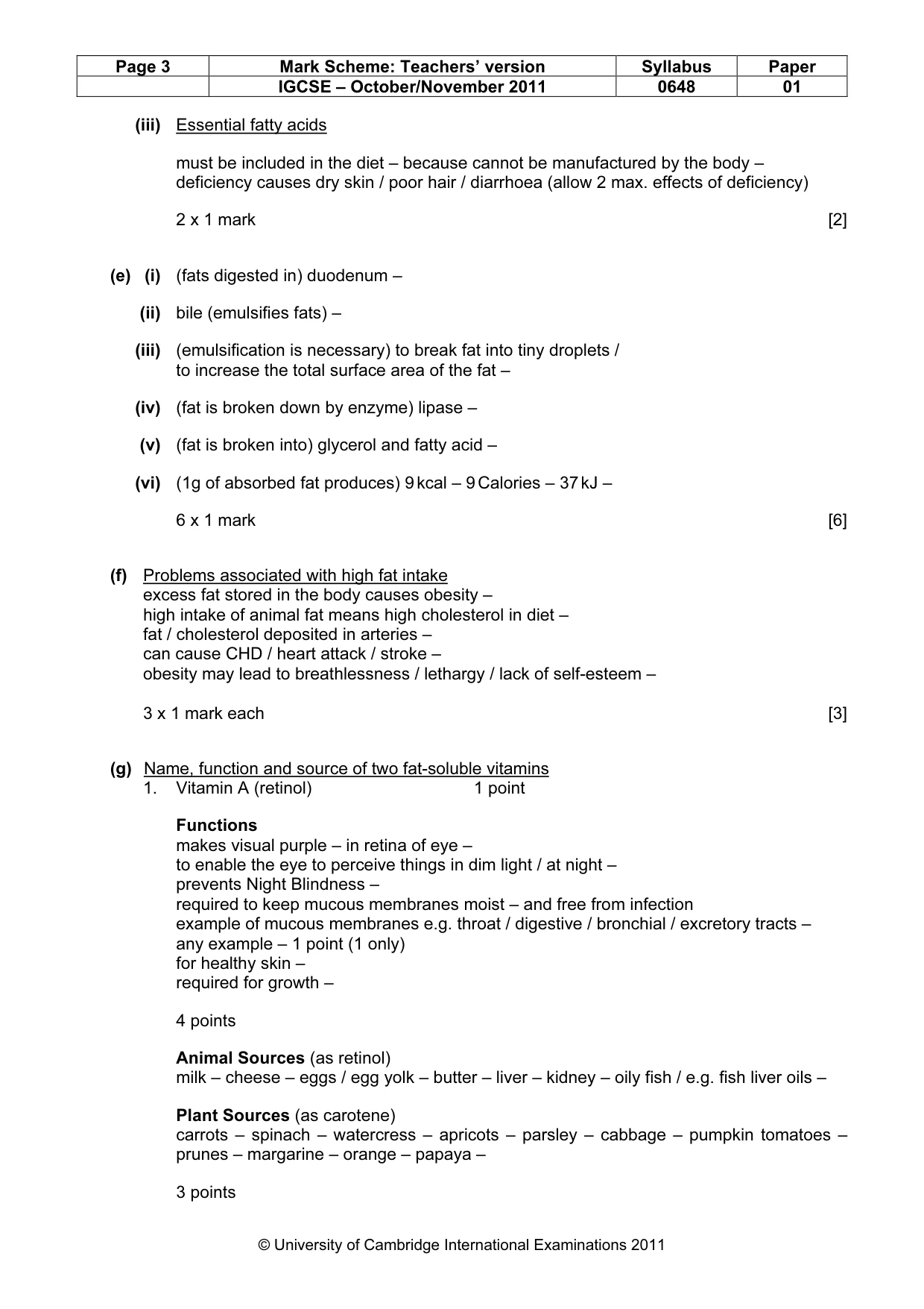 Mark scheme, page 3 of 14
