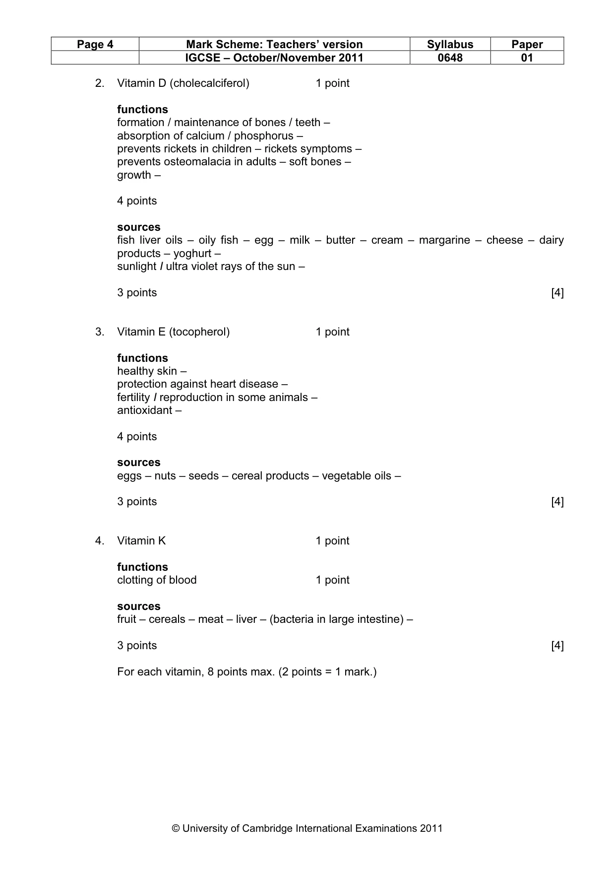 Mark scheme, page 4 of 14