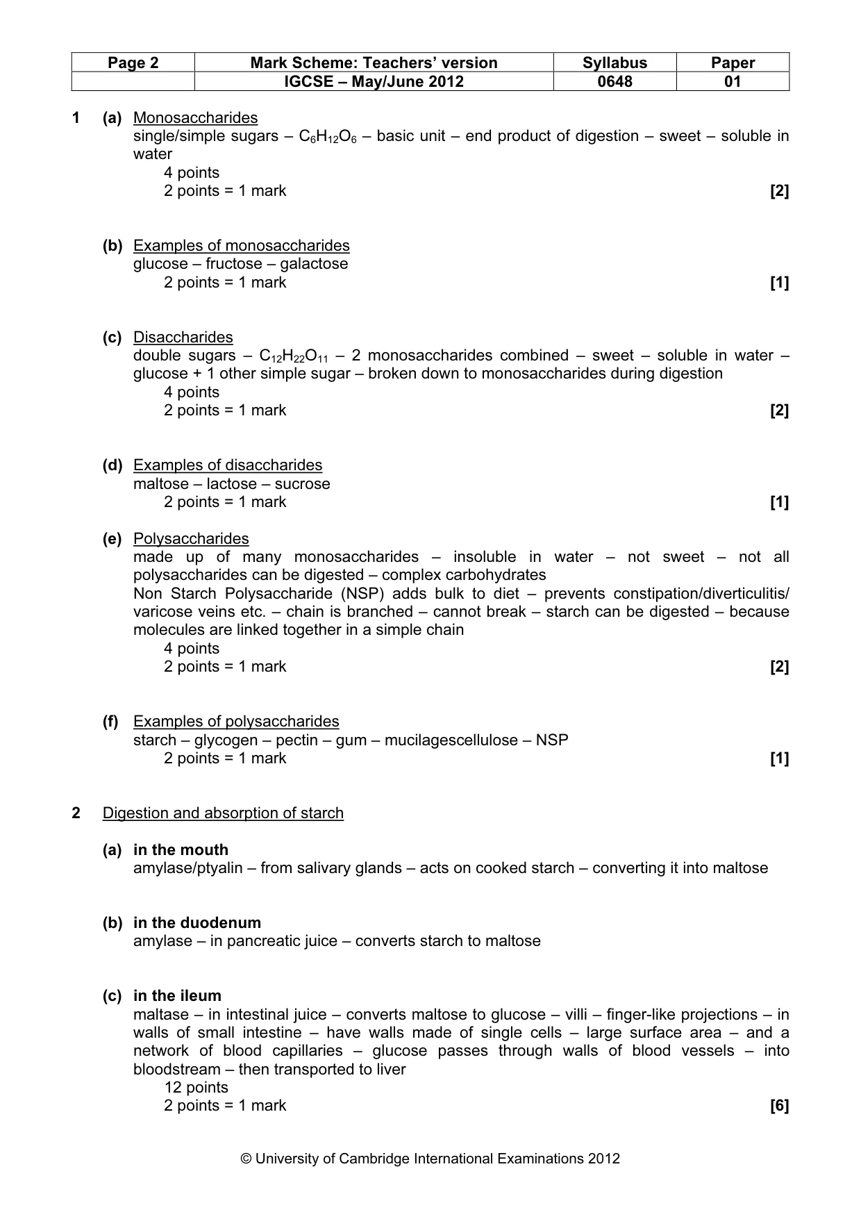 Mark scheme, page 2 of 12