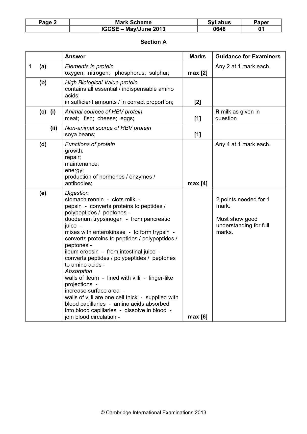 Mark scheme, page 2 of 11