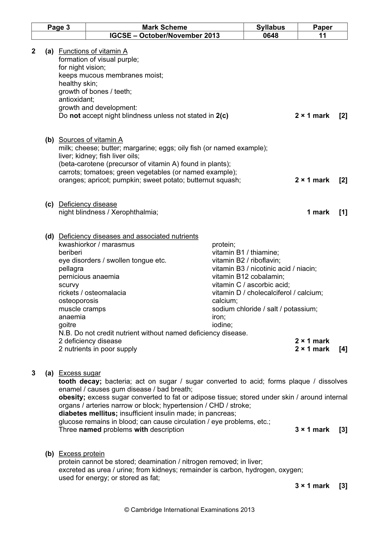 Mark scheme, page 3 of 13