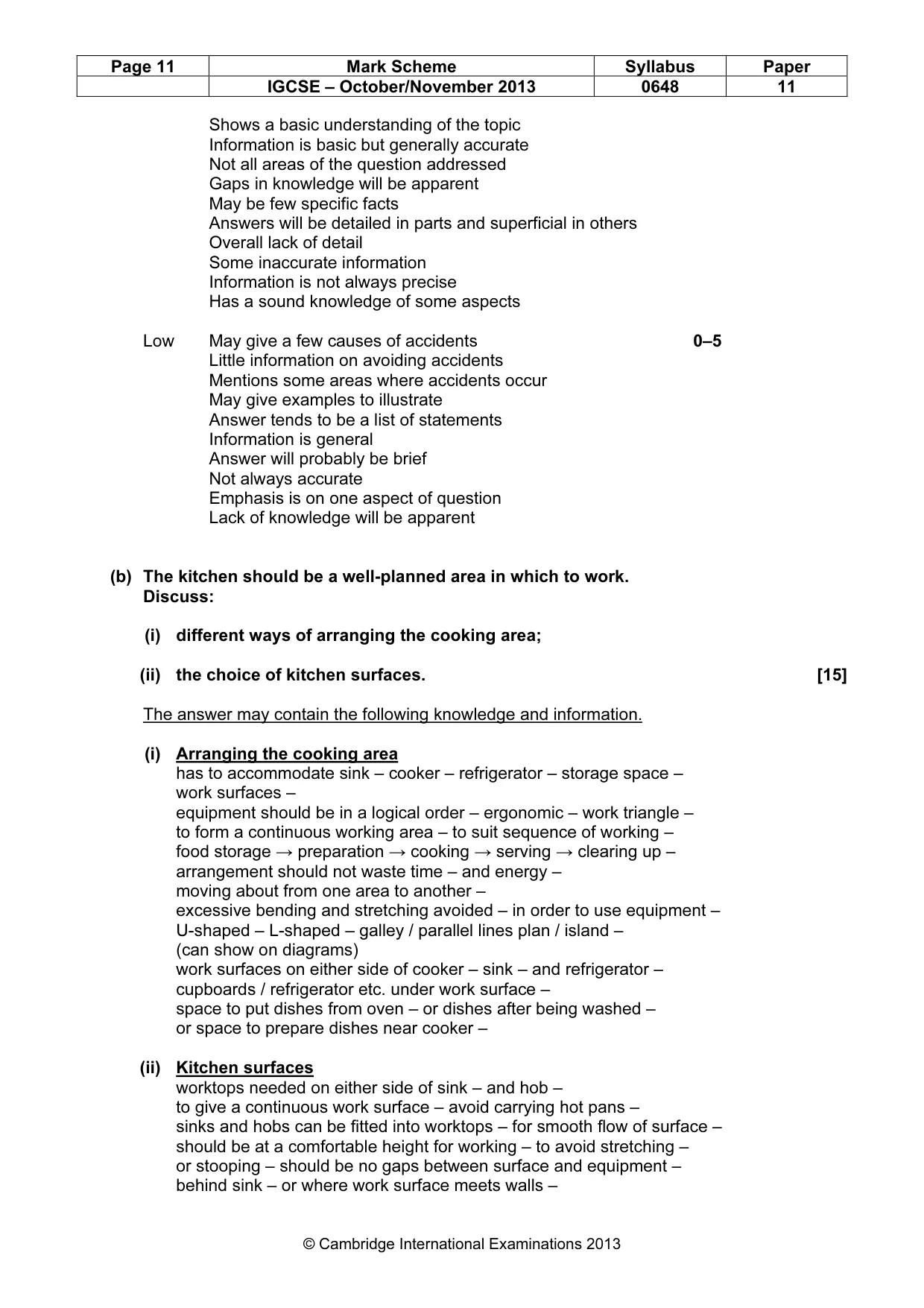 Mark scheme, page 11 of 13