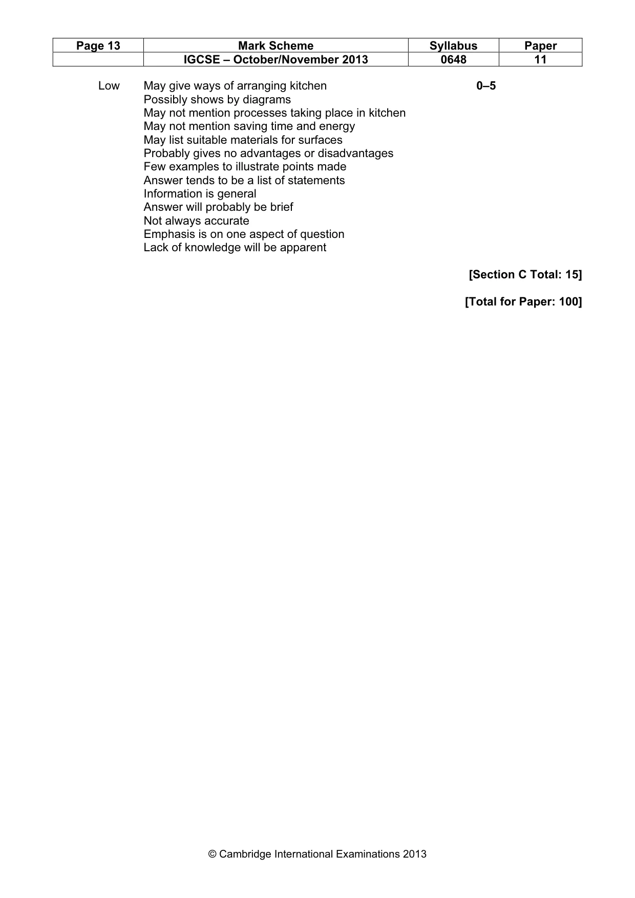 Mark scheme, page 13 of 13