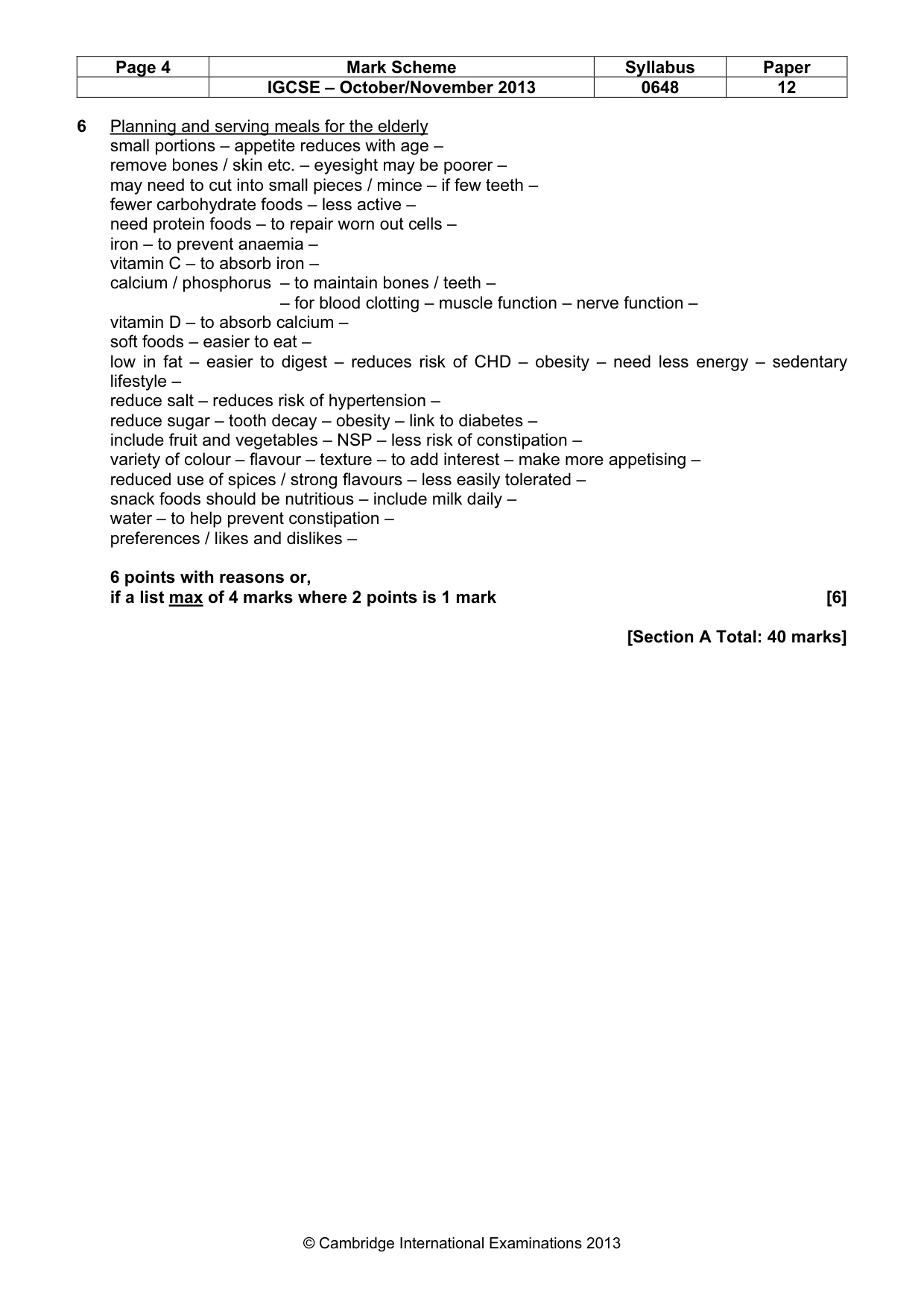 Mark scheme, page 4 of 12