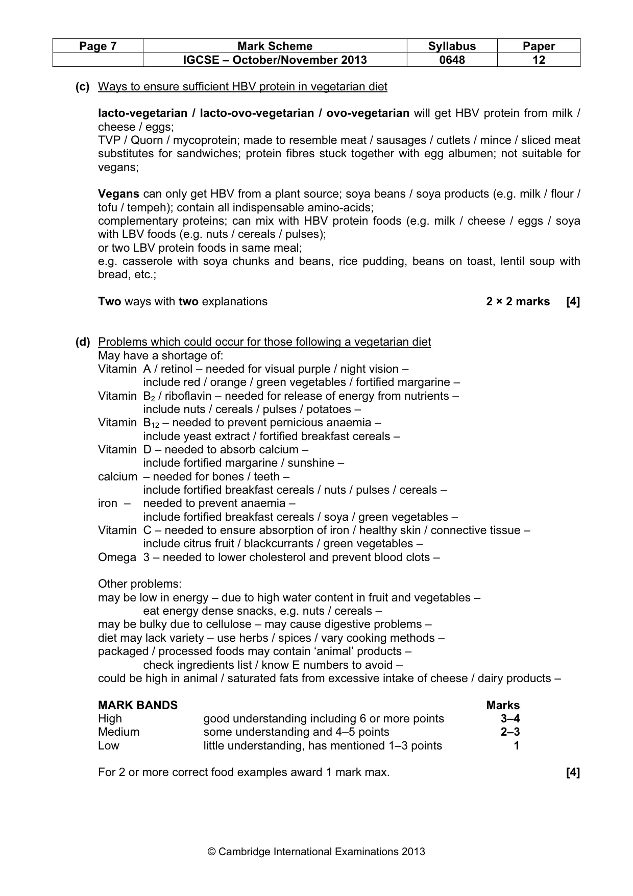 Mark scheme, page 7 of 12