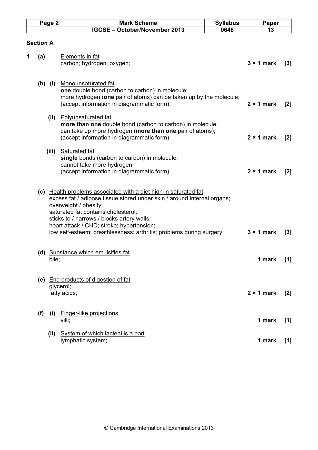 Mark scheme, page 2 of 13
