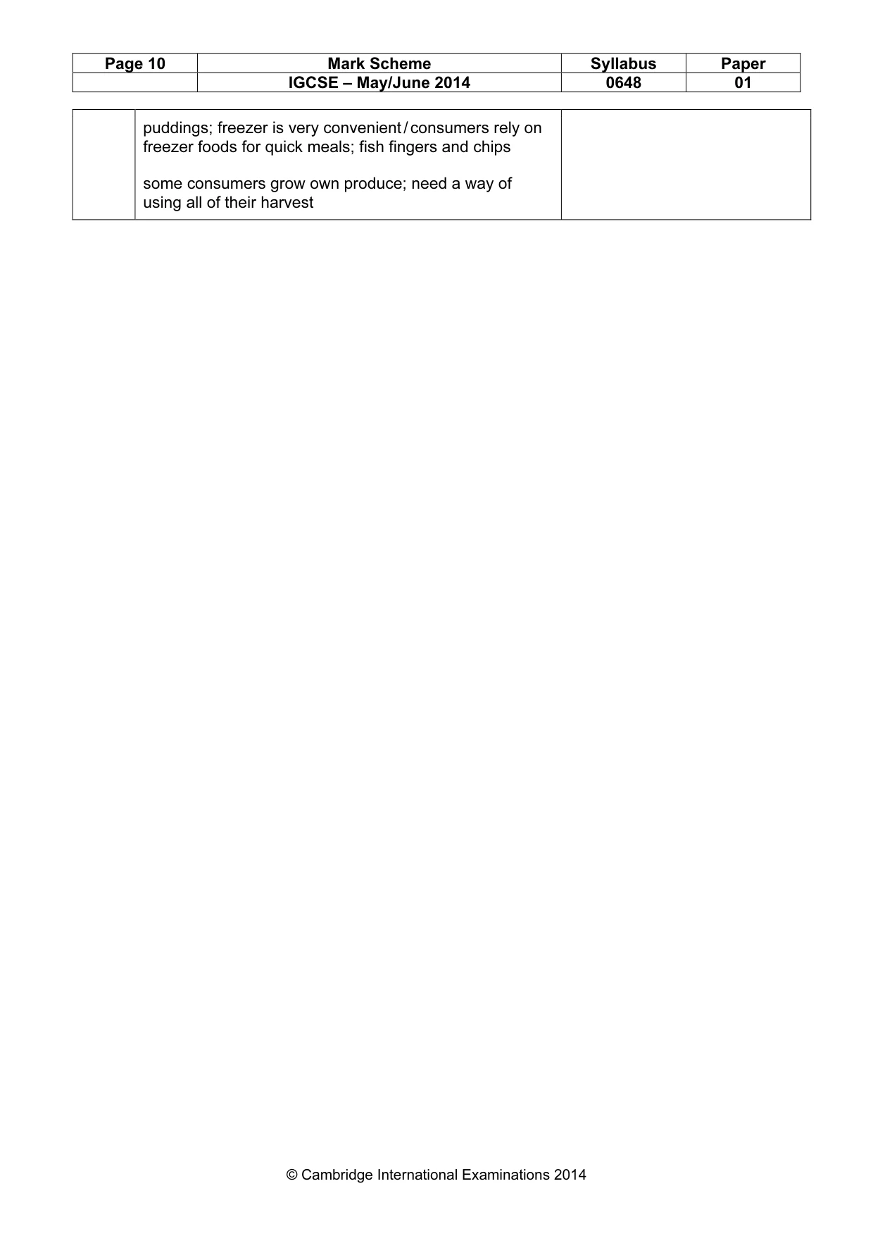 Mark scheme, page 10 of 10