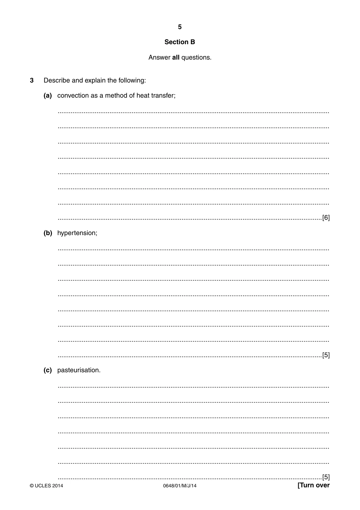 Cambridge IGCSE Food and Nutrition 0648 2014 May/June Paper 1 · Variant 1 question paper, page 5 of 12