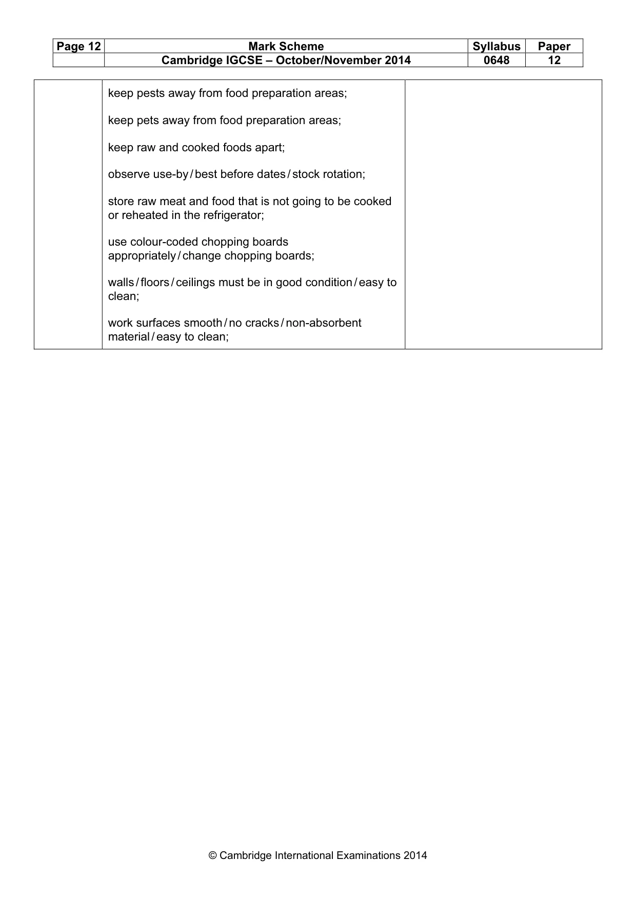 Mark scheme, page 12 of 12