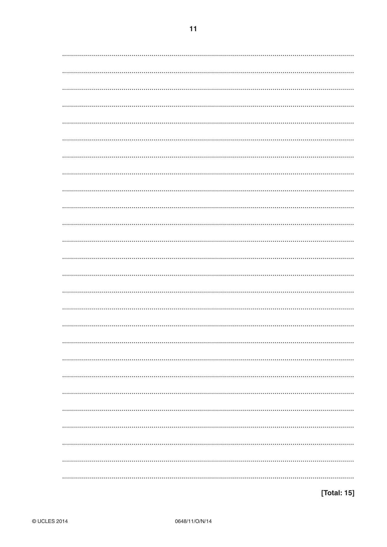 Cambridge IGCSE Food and Nutrition 0648 2014 Oct/Nov Paper 1 · Variant 1 question paper, page 11 of 12