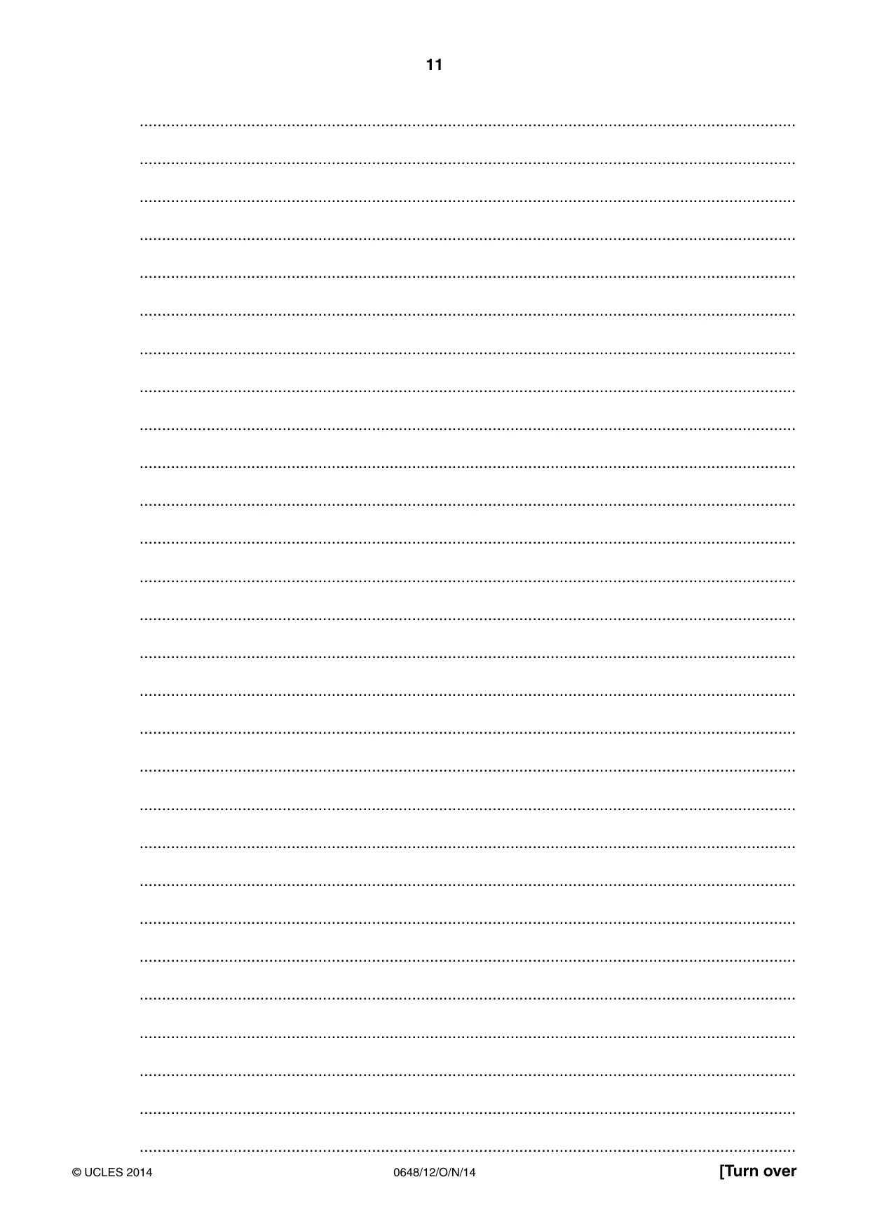 Cambridge IGCSE Food and Nutrition 0648 2014 Oct/Nov Paper 1 · Variant 2 question paper, page 11 of 12
