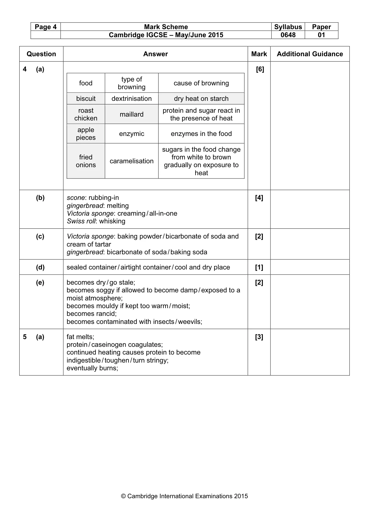 Mark scheme, page 4 of 9
