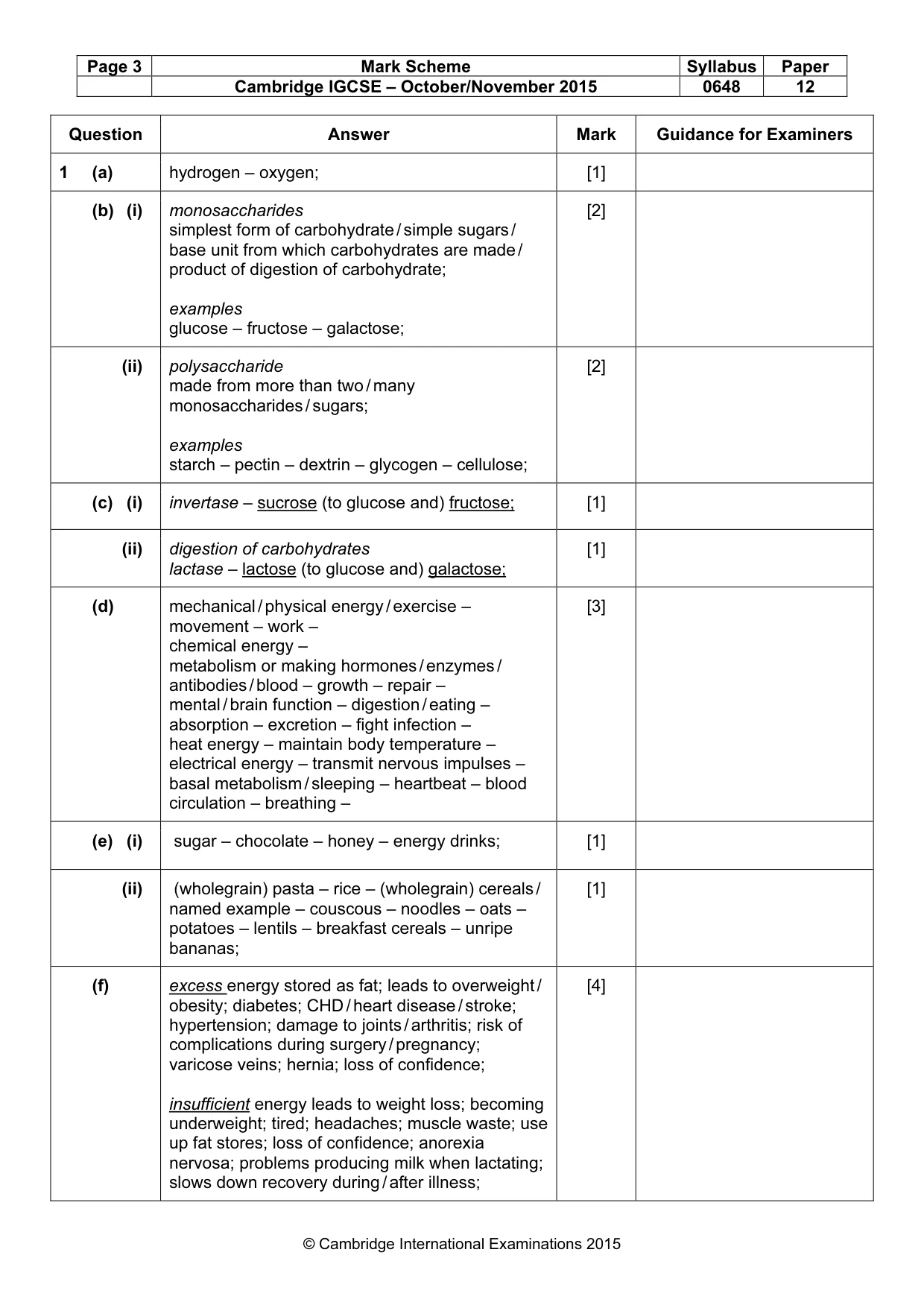 Mark scheme, page 3 of 13