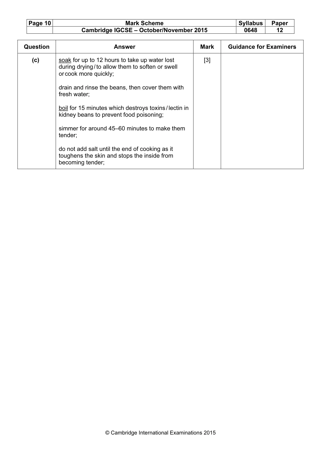 Mark scheme, page 10 of 13