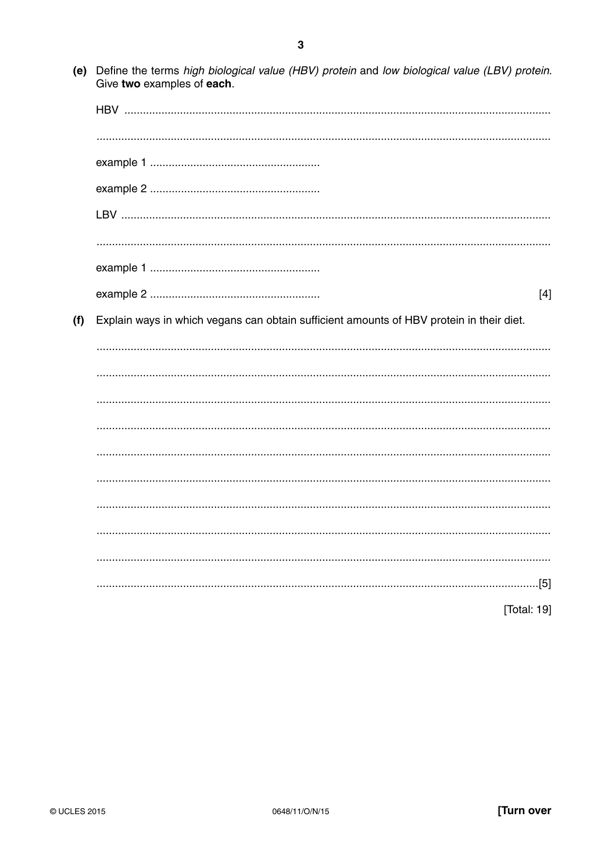 Cambridge IGCSE Food and Nutrition 0648 2015 Oct/Nov Paper 1 · Variant 1 question paper, page 3 of 16