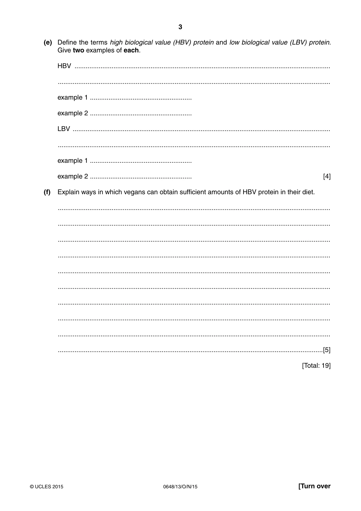 Cambridge IGCSE Food and Nutrition 0648 2015 Oct/Nov Paper 1 · Variant 3 question paper, page 3 of 16