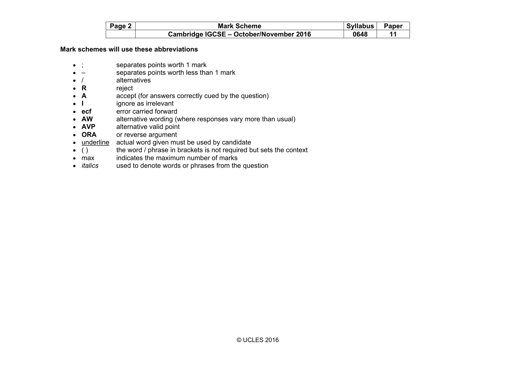 Mark scheme, page 2 of 15