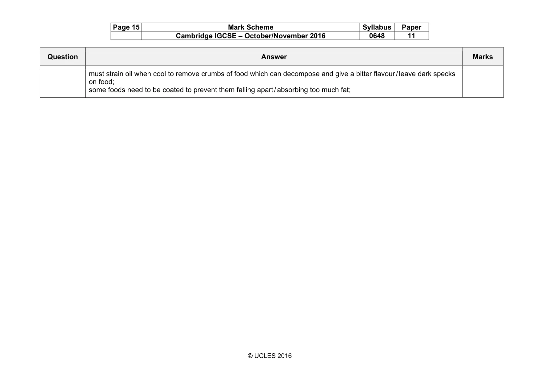 Mark scheme, page 15 of 15