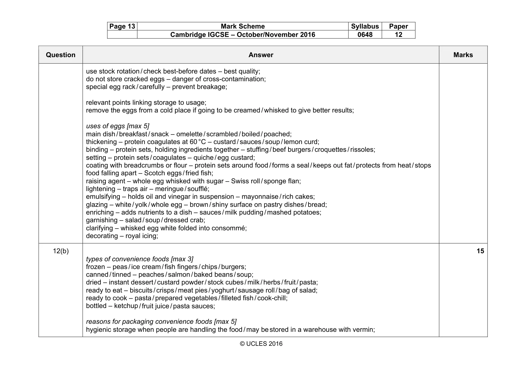 Mark scheme, page 13 of 14