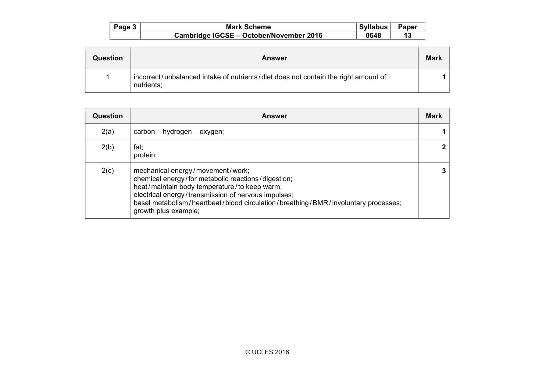 Mark scheme, page 3 of 16