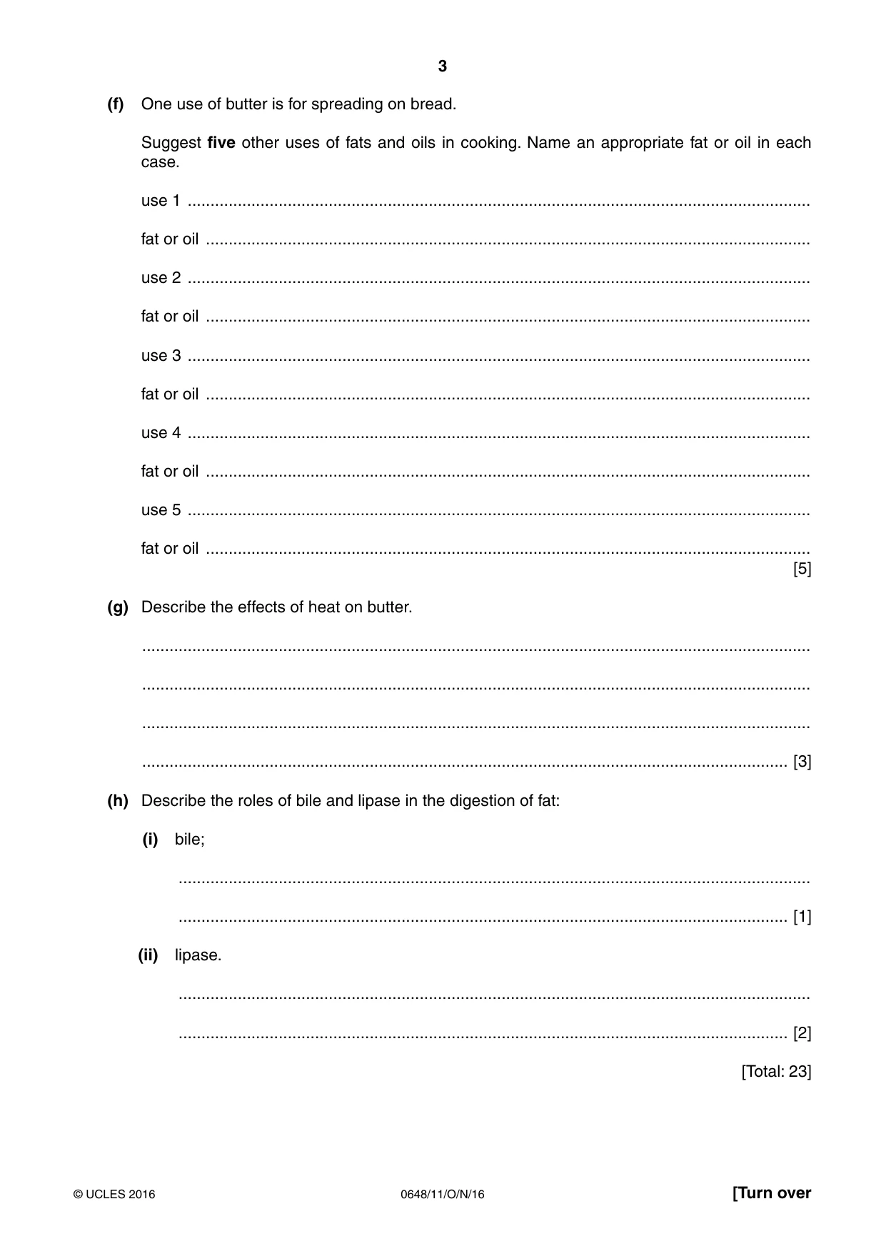 Cambridge IGCSE Food and Nutrition 0648 2016 Oct/Nov Paper 1 · Variant 1 question paper, page 3 of 12
