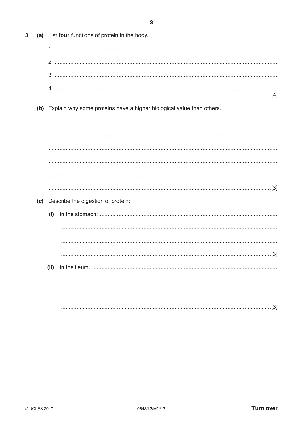 Cambridge IGCSE Food and Nutrition 0648 2017 May/June Paper 1 · Variant 2 question paper, page 3 of 12
