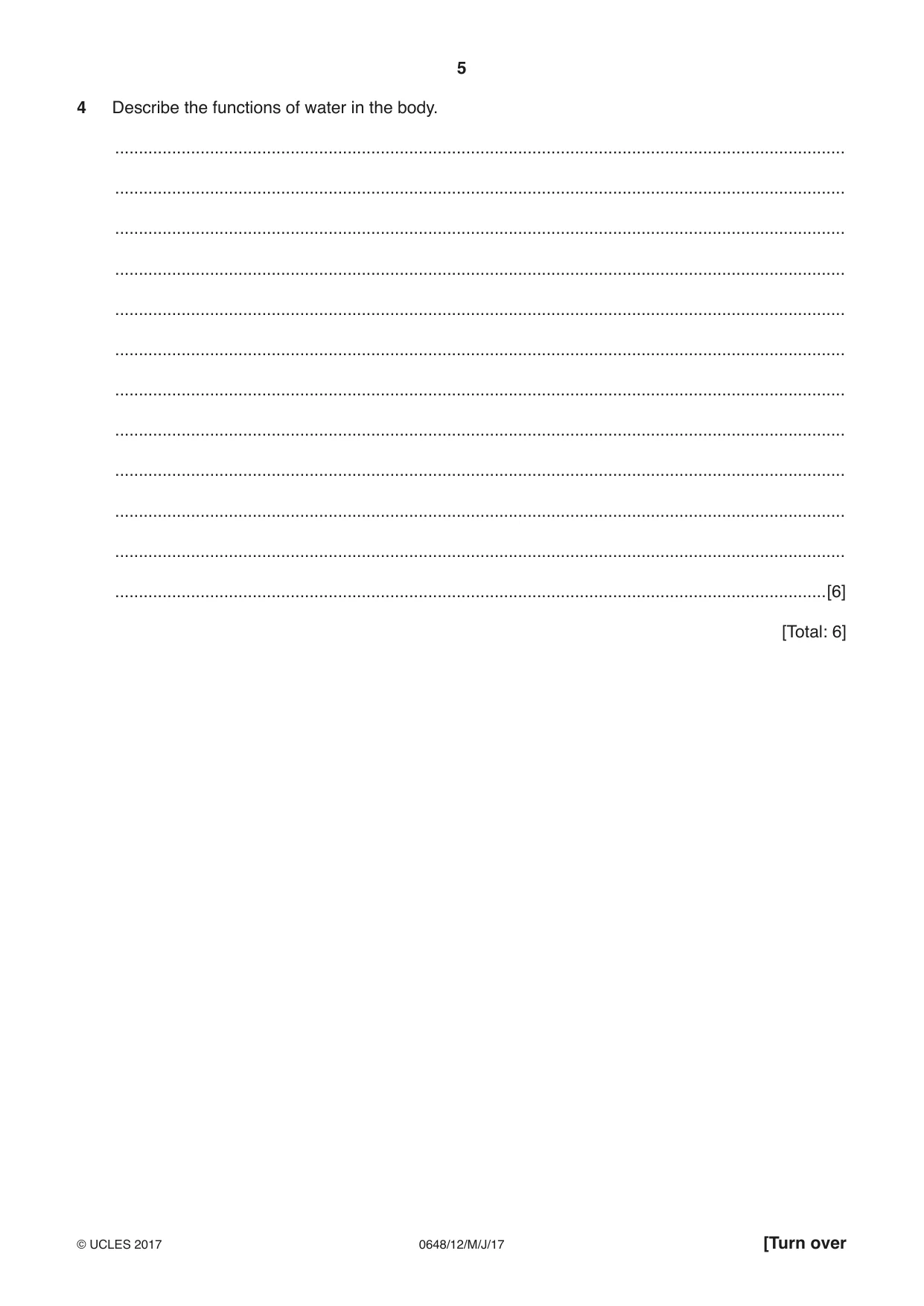 Cambridge IGCSE Food and Nutrition 0648 2017 May/June Paper 1 · Variant 2 question paper, page 5 of 12