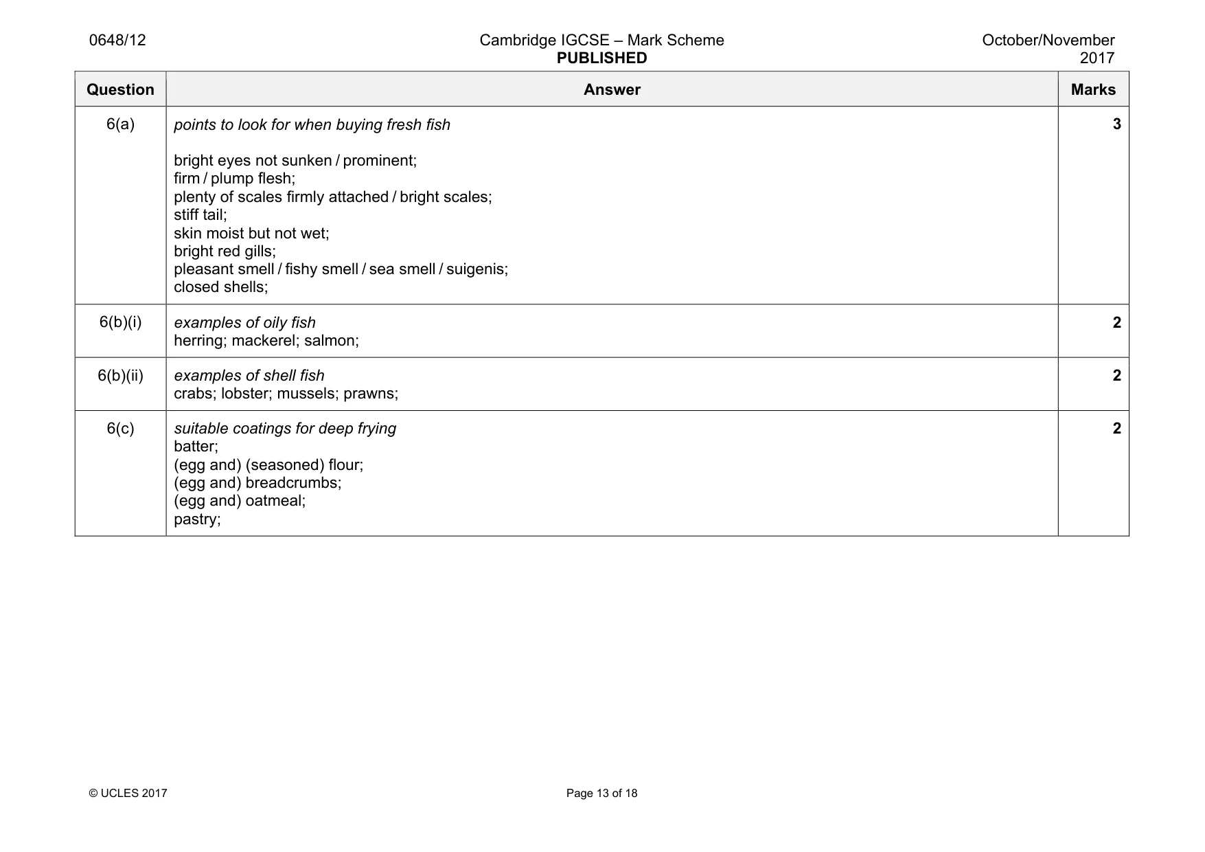 Mark scheme, page 13 of 18