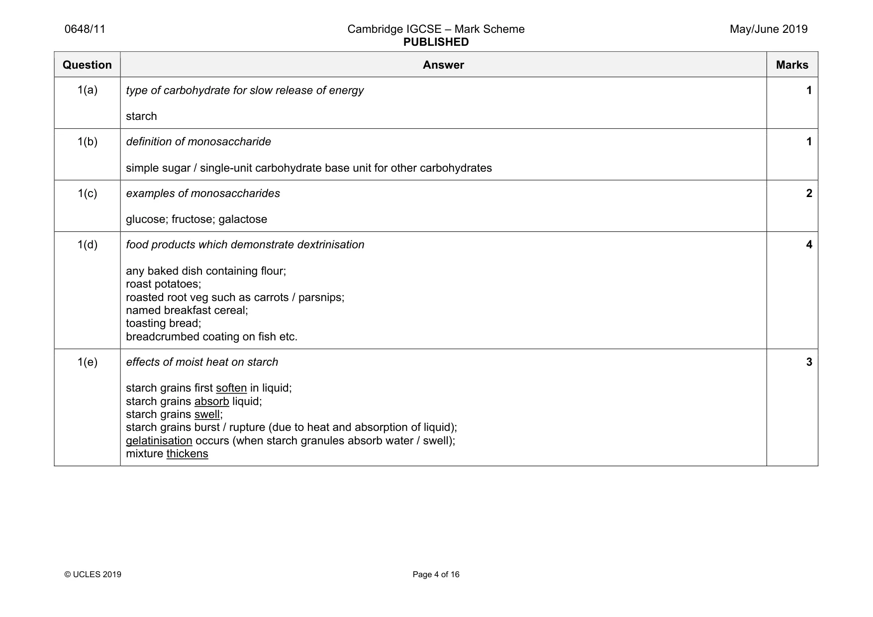 Mark scheme, page 4 of 16