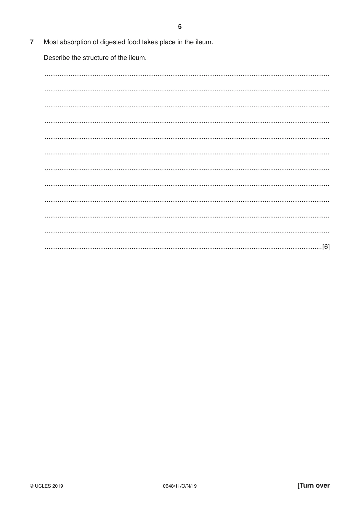 Cambridge IGCSE Food and Nutrition 0648 2019 Oct/Nov Paper 1 · Variant 1 question paper, page 5 of 12