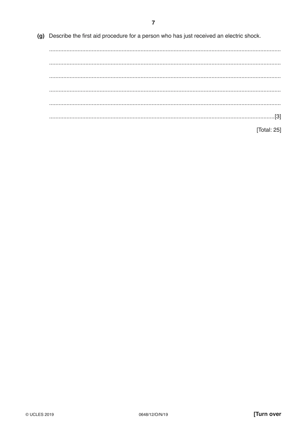Cambridge IGCSE Food and Nutrition 0648 2019 Oct/Nov Paper 1 · Variant 2 question paper, page 7 of 12