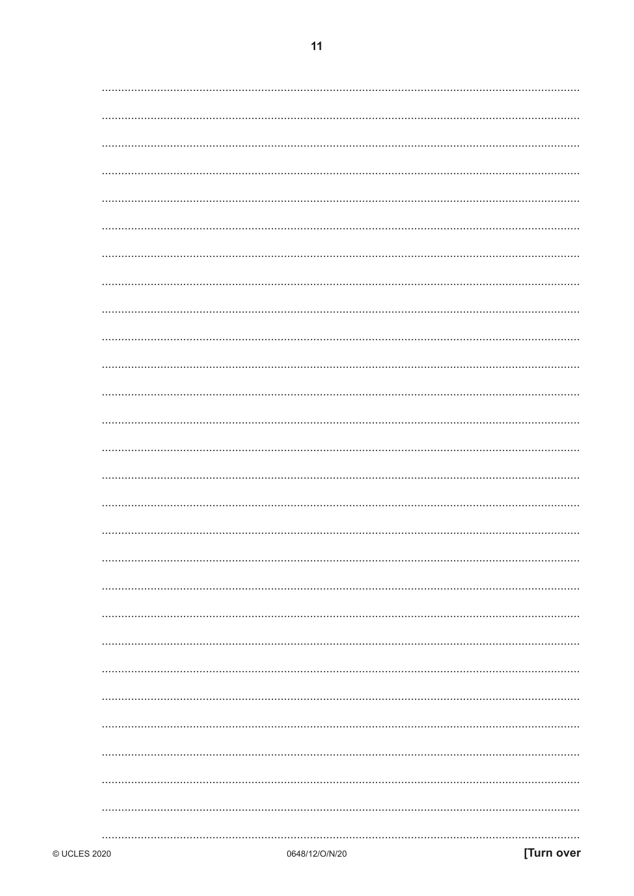 Cambridge IGCSE Food and Nutrition 0648 2020 Oct/Nov Paper 1 · Variant 2 question paper, page 11 of 12