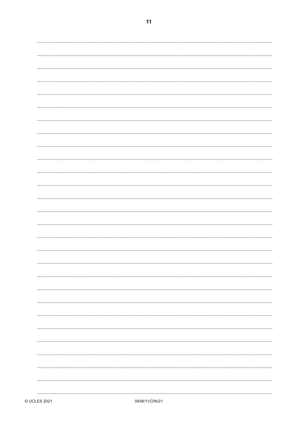 Cambridge IGCSE Food and Nutrition 0648 2021 Oct/Nov Paper 1 · Variant 1 question paper, page 11 of 12