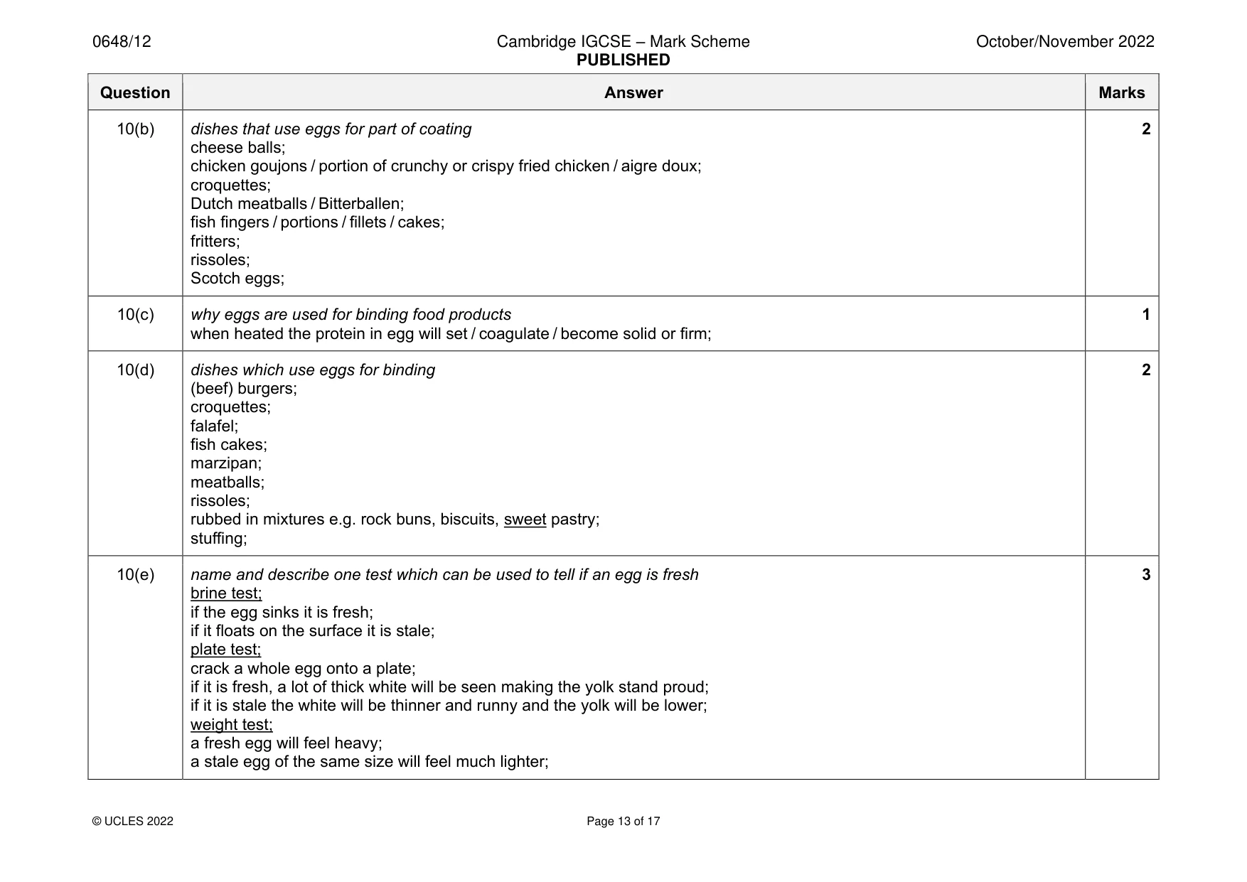 Mark scheme, page 13 of 17